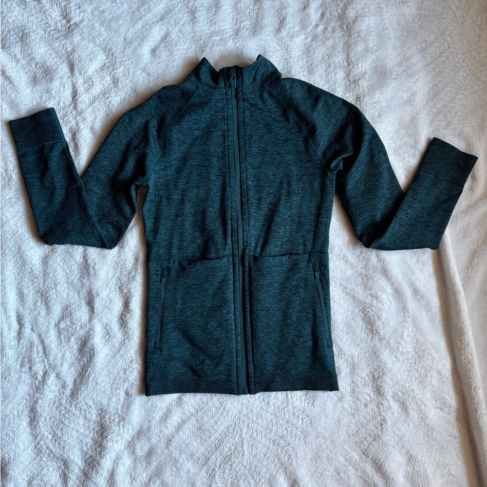 Figs Dark Teal Full-Zip Jacket